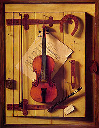 William Harnett - Still Life. Violin and Music