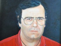 Autorretrato con camisa roja.